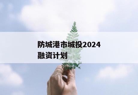 防城港市城投2024融资计划
