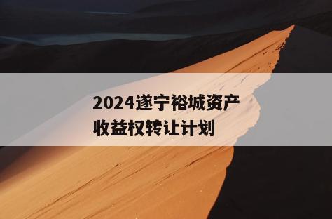 2024遂宁裕城资产收益权转让计划